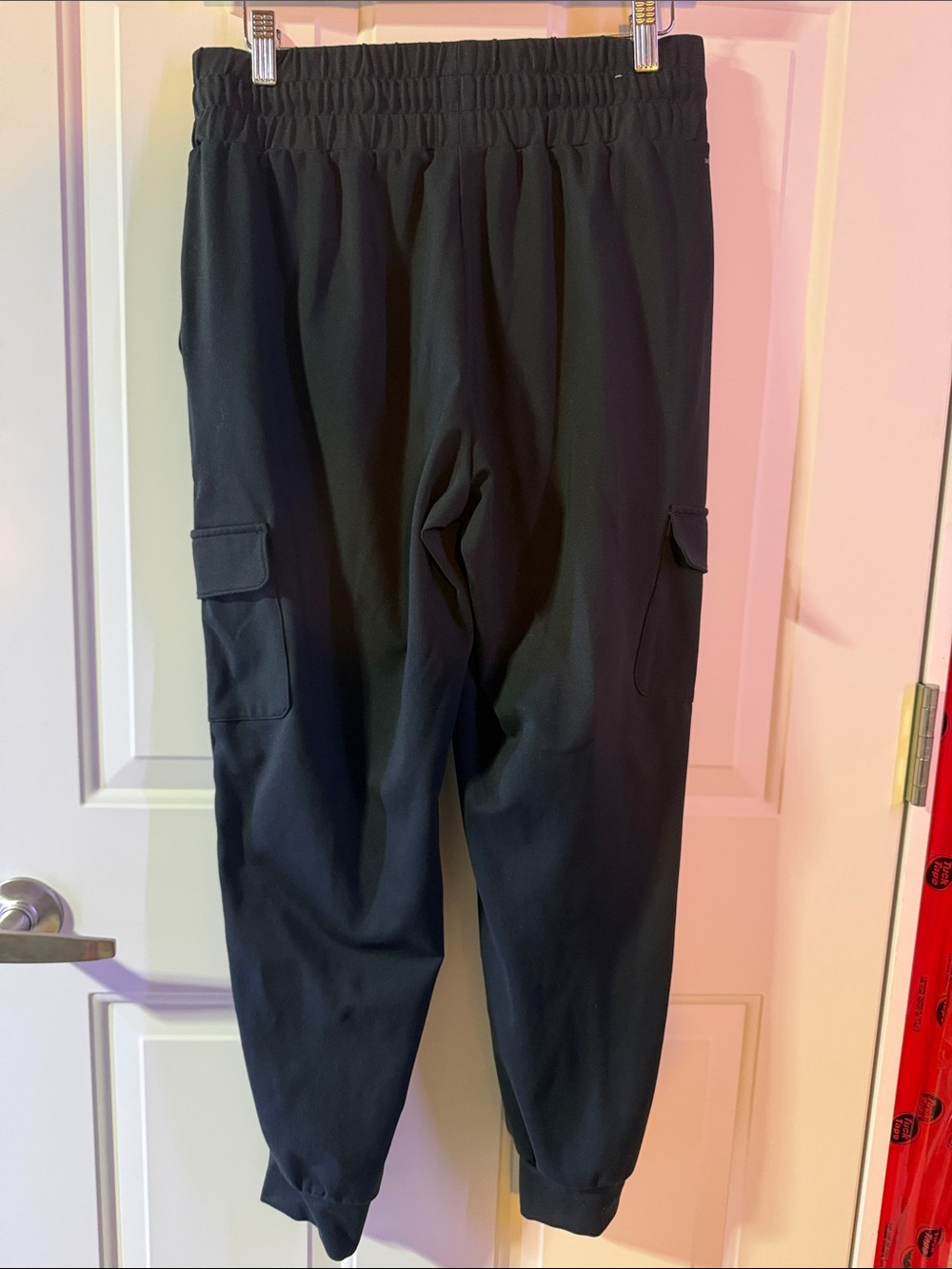 Mondetta Black Cargo Jogger Pants - Elastic Waist with Drawstring- medium - Picture 6 of 8